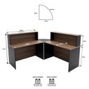 Ver imagem 5 de Balcão Atendimento De Canto Em L Recepção Consultório 120x60cm