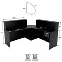 Ver imagem 5 de Balcão Atendimento de Canto para Recepção 2 Gavetas