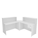 Ver imagem 4 de Balcão Atendimento de Canto para Recepção 2 Gavetas