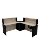 Ver imagem 4 de Balcão Atendimento de Canto para Recepção 2 Gavetas