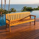 Ver imagem 1 de Banco de Jardim 190cm Madeira Maciça 4 Lugares Yescasa