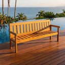 Ver imagem 1 de Banco de Jardim 190cm Madeira Maciça 4 Lugares Yescasa