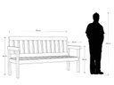 Ver imagem 3 de Banco de Jardim 190cm Madeira Maciça 4 Lugares Yescasa