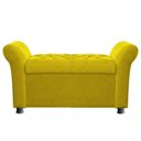 Ver imagem 2 de Recamier Bau Egeo 120x Suede Amarelo - Bandiera Decor