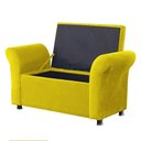 Ver imagem 1 de Recamier Bau Egeo 120x Suede Amarelo - Bandiera Decor