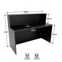 Ver imagem 3 de Balcão Atendimento Recepção Consultório 140x60cm Preto