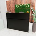 Ver imagem 4 de Balcão Atendimento Recepção Consultório 140x60cm Preto