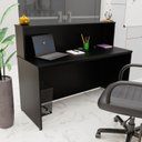 Ver imagem 1 de Balcão Atendimento Recepção Consultório 140x60cm Preto