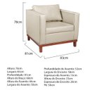 Ver imagem 5 de Kit Sofá 3 Lugares e 2 Poltronas Europa 180 cm Estilo Conforto e Elegância Corano - Doce Sonho Móvei