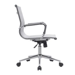 Kit 6 Cadeiras de Escritório Diretor Eames em Tela - Cinza - 4
