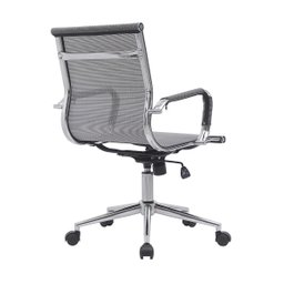 Kit 6 Cadeiras de Escritório Diretor Eames em Tela - Cinza - 5