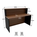 Ver imagem 3 de Balcão Atendimento Recepção Consultório 140x60cm Marrom/Nogal