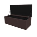 Ver imagem 6 de Kit Cabeceira + Calçadeira Baú Espanha 100cm Solteiro para Cama Box Suede Marrom - Gat Magazine