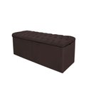 Ver imagem 5 de Kit Cabeceira + Calçadeira Baú Espanha 100cm Solteiro para Cama Box Suede Marrom - Gat Magazine