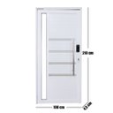 Ver imagem 4 de Porta Pivotante de Alumínio 210 X 100cm com Friso, Visor e Fechadura Digital Linha 30 Esquerda