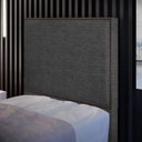 Ver mais imagens de Cabeceira Cama Box Solteiro 100 Cm Linho Cinza Escuro