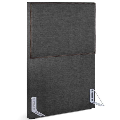 Cabeceira Cama Box Solteiro 100 Cm Linho Cinza Escuro
