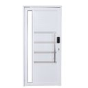 Ver imagem 3 de Porta Pivotante de Alumínio 210 x 120cm com Friso, Visor e Fechadura Digital Linha 30 Direita Branco Esquadrias Bergamo