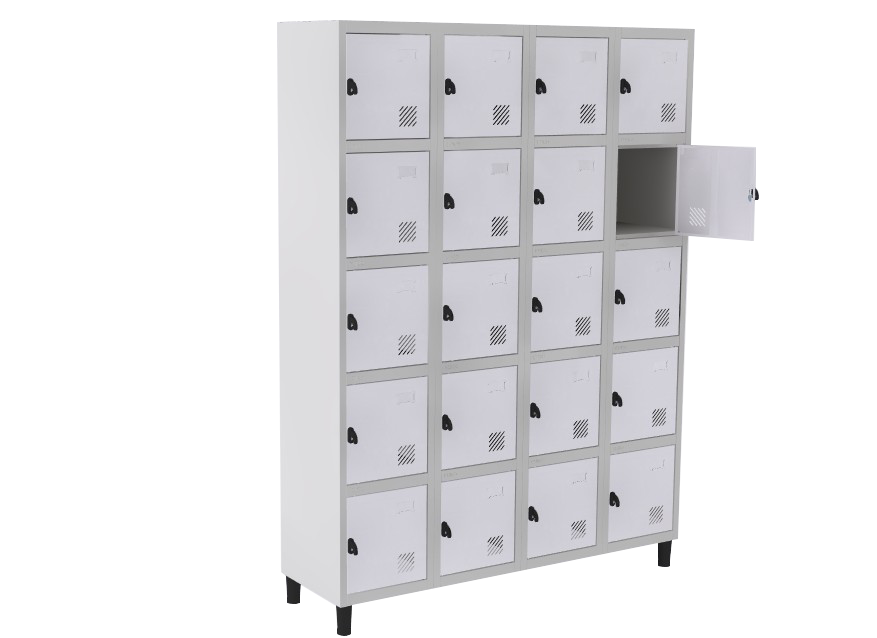 Roupeiro De Aço Guarda-volume Locker 20 Portas Montável Branco