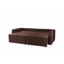 Ver imagem 3 de Sofa Cama 3 Lugares 2,00 m Pé de Madeira Los Angeles:Marrom/Veludo