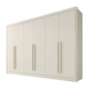 Ver imagem 2 de Guarda-roupa Casal Alba Plus 6 Portas 4 Gavetas 100% Mdf - Mademarcs