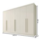Ver imagem 4 de Guarda-roupa Casal Alba Plus 6 Portas 4 Gavetas 100% Mdf - Mademarcs