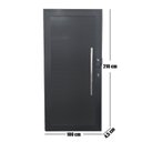 Ver imagem 5 de Porta Pivotante de Alumínio 210 X 100cm com Puxador e Fechadura Digital Linha 30 Direita