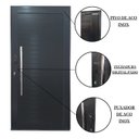Ver imagem 4 de Porta Pivotante de Alumínio 210 X 100cm com Puxador e Fechadura Digital Linha 30 Direita