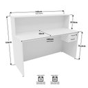 Ver imagem 3 de Balcão Atendimento Recepção Consultório 140x60cm com Gaveta