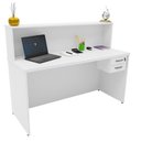 Ver imagem 5 de Balcão Atendimento Recepção Consultório 140x60cm com Gaveta