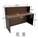 Ver imagem 5 de Balcão Atendimento Recepção Consultório 140x60cm com Gaveta