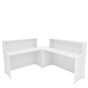 Ver imagem 3 de Balcão Atendimento de Canto em L Recepção Consultório 200x200cm Branco