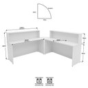 Ver imagem 4 de Balcão Atendimento de Canto em L Recepção Consultório 200x200cm Branco