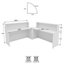 Ver imagem 4 de Balcão Atendimento de Canto em L Recepção Consultório 140x60cm