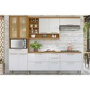 Ver imagem 1 de Cozinha Modulada Nesher Burguesa Premium 5 Peças (2aéreos+2balcões+1paneleiro) C6p56 Freijo/off