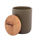 Ver imagem 3 de Pote de Cerâmica Hermético com Tampa de Bambu Verde 12,5cm - Lyor