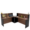 Ver imagem 4 de Balcão Atendimento de Canto em L Recepção Consultório 140x60cm