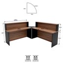 Ver imagem 5 de Balcão Atendimento de Canto em L Recepção Consultório 140x60cm