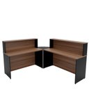 Ver imagem 3 de Balcão Atendimento de Canto em L Recepção Consultório 140x60cm