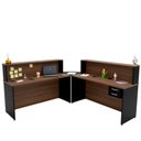 Ver imagem 5 de Balcão Atendimento de Canto para Recepção 2 Gavetas