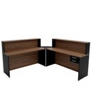 Ver imagem 3 de Balcão Atendimento de Canto para Recepção 2 Gavetas