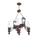 Ver imagem 1 de Lustre Rústico Envelhecido 4 Lâmpadas 724e
