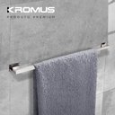 Ver imagem 2 de Toalheiro Porta Toalha Banho Banheiro 80 cm Inox - Kromus RT0307