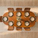 Ver imagem 2 de Conjunto Sala de Jantar 1 Mesa Orgânica Tali 210cm 8 Cadeiras Miriti CabeCasa MadeiraOriginals