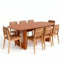Ver imagem 3 de Conjunto Sala de Jantar 1 Mesa Orgânica Tali 210cm 8 Cadeiras Miriti CabeCasa MadeiraOriginals