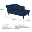 Ver imagem 3 de Diva Recamier Dora 130cm Lado Direito Azul Marinho