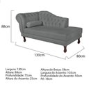 Ver imagem 3 de Diva Recamier Dora 130cm Lado Direito Cinza