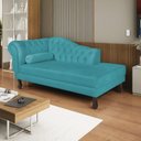 Ver imagem 1 de Diva Recamier Dora 130cm Lado Direito Azul Turquesa