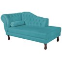 Ver imagem 2 de Diva Recamier Dora 130cm Lado Direito Azul Turquesa