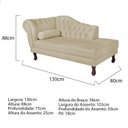 Ver imagem 3 de Diva Recamier Dora 130cm Lado Direito Bege